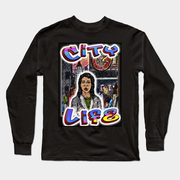 City Life Long Sleeve T-Shirt by ImpArtbyTorg